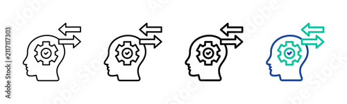 Mindset Shift Icon Collection Different Style Outline