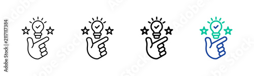 Canvastavla Improvisation Icon Collection Different Style Outline