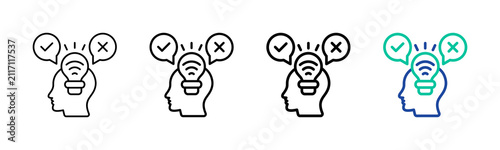 Foto Smart Decision Icon Collection Different Style Outline
