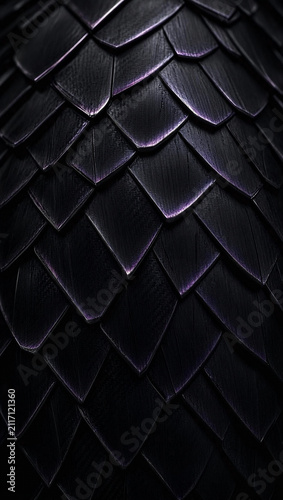 Dark Abstract Dark Carbon Scale Texture Macro AMOLED Wallpaper with Violet Glow