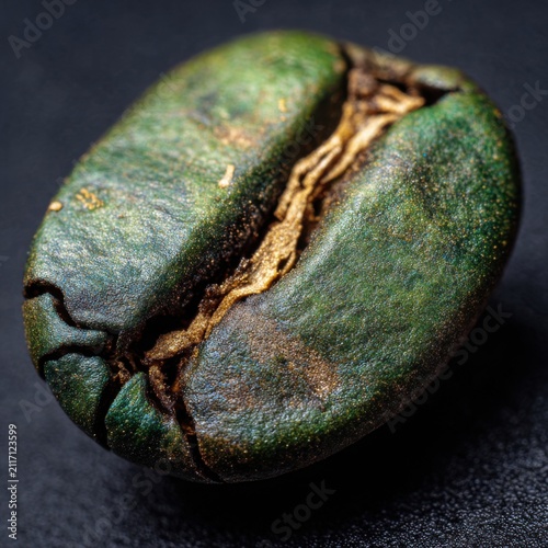 Macro shot showcasing raw coffee bean texture asymmetry Canon EOS R5