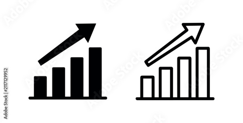 Business Growth Chart and Success Statistics Icon