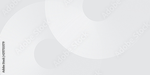 Foto White glowing geometric lines on gray background
