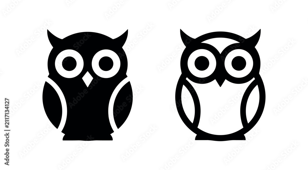 Fototapeta premium Wisdom owl bird and education icons