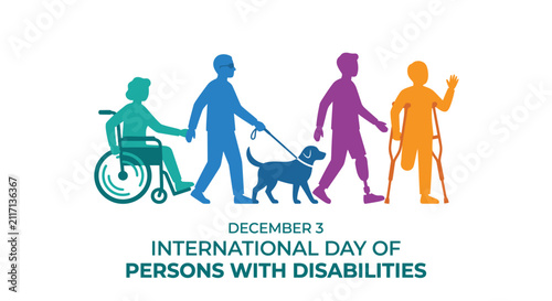 People With Disabilities Illustration Colorful Vector Graphic For Awareness