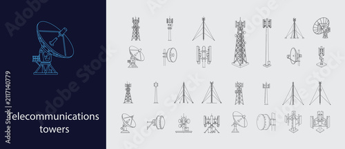 Telecommunications Tower CAD Symbol Set