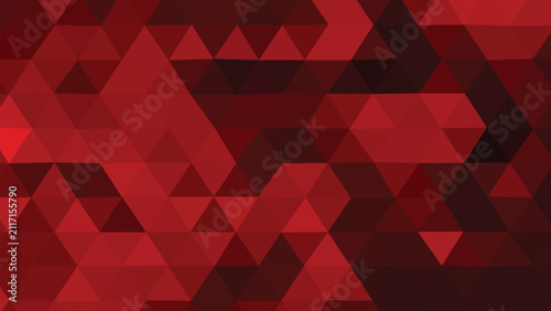 Dark Red Low Poly Geometric Triangle Background for Gaming Banner, Technology Website and Business Design