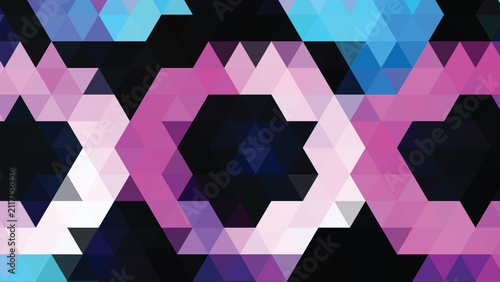 Abstract Purple and Blue Hexagon Low Poly Pattern for Technology Website Background and Modern Branding