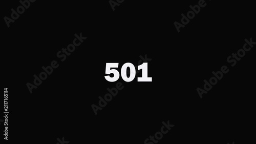 Simple Number Counter Animation on Black Background | Numeric Countdown Motion Graphic in 4K