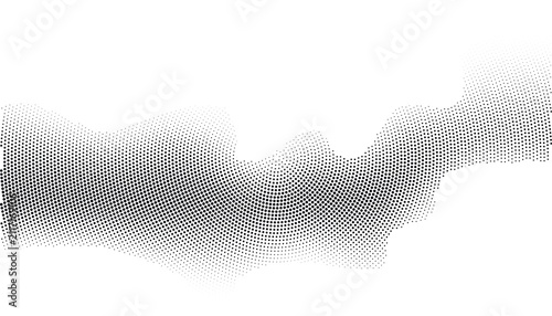 Abstract halftone wave flow pattern background