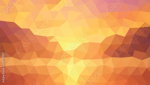 Warm Orange Low Poly Geometric Background for Website Banner, Presentation and Marketing Design