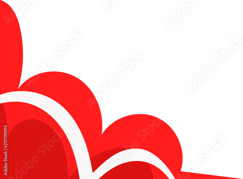 Red Hearts Corner Border Frame for Valentine