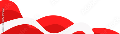 Abstract Red and White Wavy Background