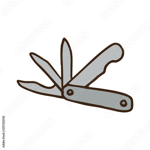 Fotografía Multitool Pocket Knife Vector Illustration