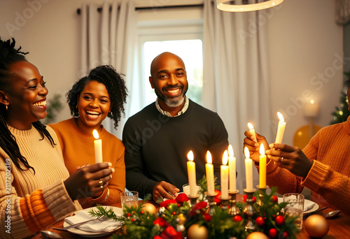 African american family cel...