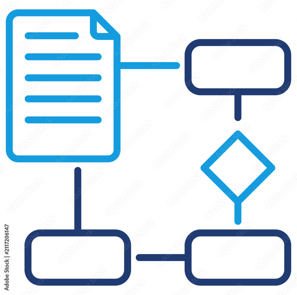 Fototapeta premium Workflow Icon