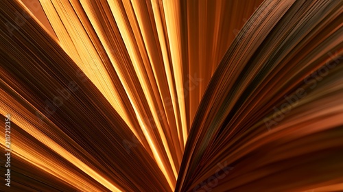 Golden book pages close-up, open book texture