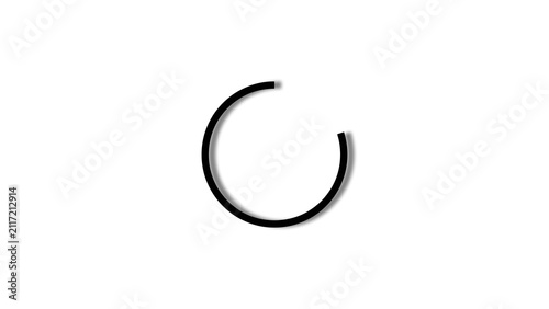 Circle loading 4k illustration for chat and message activity concept. Loading bar icons, loading signs, collection in different design. Black background 4k illustration. 