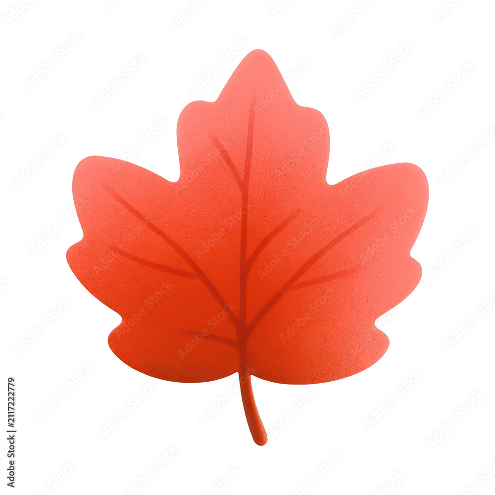 Obraz premium PNG Vibrant autumn maple leaf illustration.