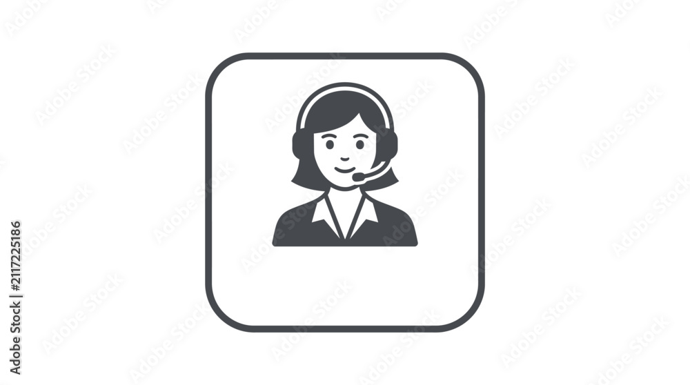 Fototapeta premium Customer Service Representative Vector Illustration