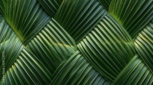woven palm leaves background texture