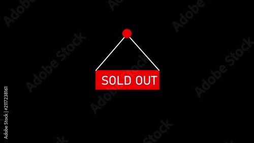 Sold Out Animation | Modern Out of Stock Badge | E-Commerce Motion Graphics