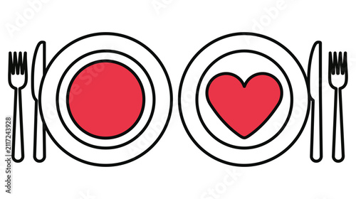 Plate vector icon italian food design element set with trattoria
