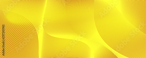 Bild auf Leinwand Abstract luxury background with gold wavy curve lines pattern (guilloche curves) in premium colors