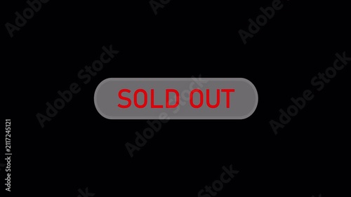 Sold Out Stamp Animation | Red Sale Label | Shopping Promotion Motion Graphic