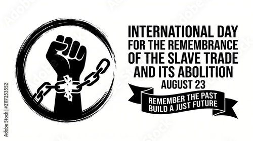 Abolition of Slave Trade Remembrance Emblem Stamp Vector