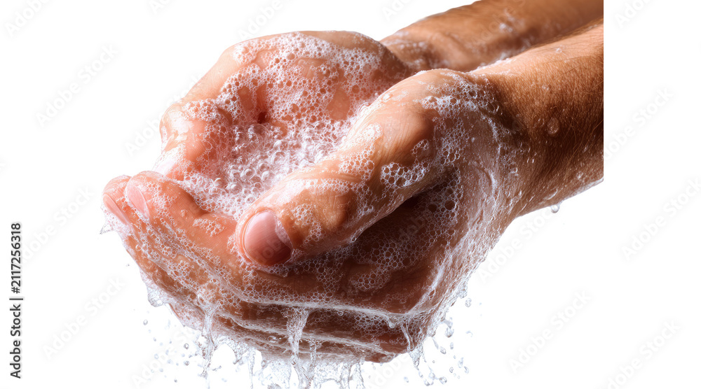 Fototapeta premium hand washing, washing hands, clean hands, soap, hand hygiene, hygiene, soap bubbles, hand wash, washing with soap, personal hygiene, clean skin, health care, sanitation, germ protection,