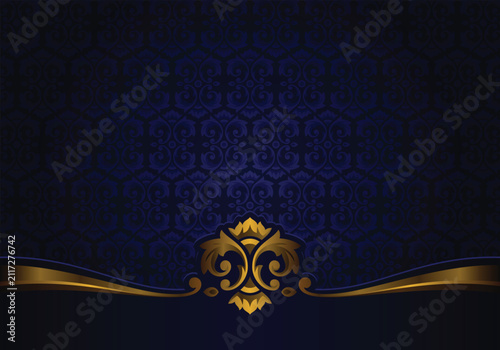 Elegance Victorian Blue Ornamental Abstract Background