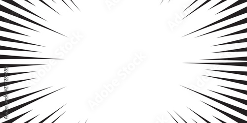 Foto Dynamic Burst Shape with Converging Black Spikes Centered