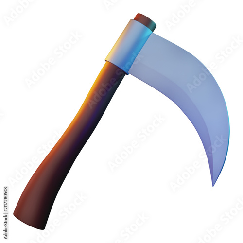 3d rendering icon Death Sickle