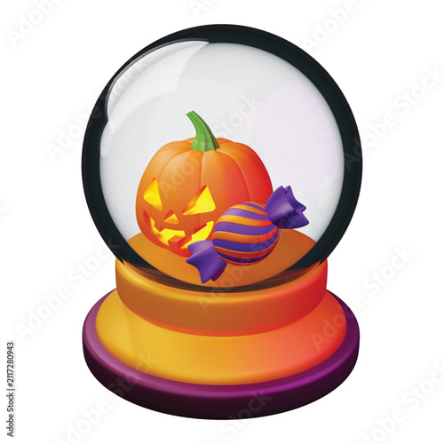 3d rendering icon Crystal Ball