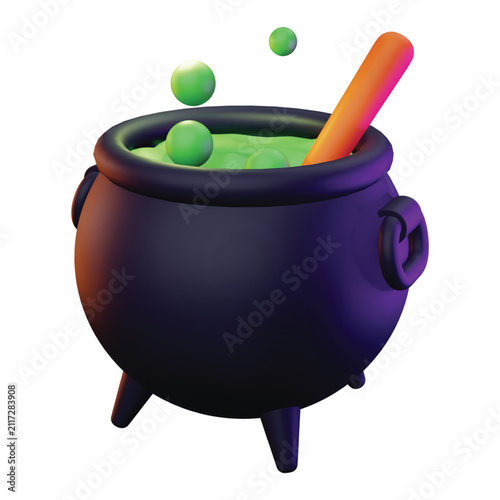 3d rendering icon Cauldron Pot