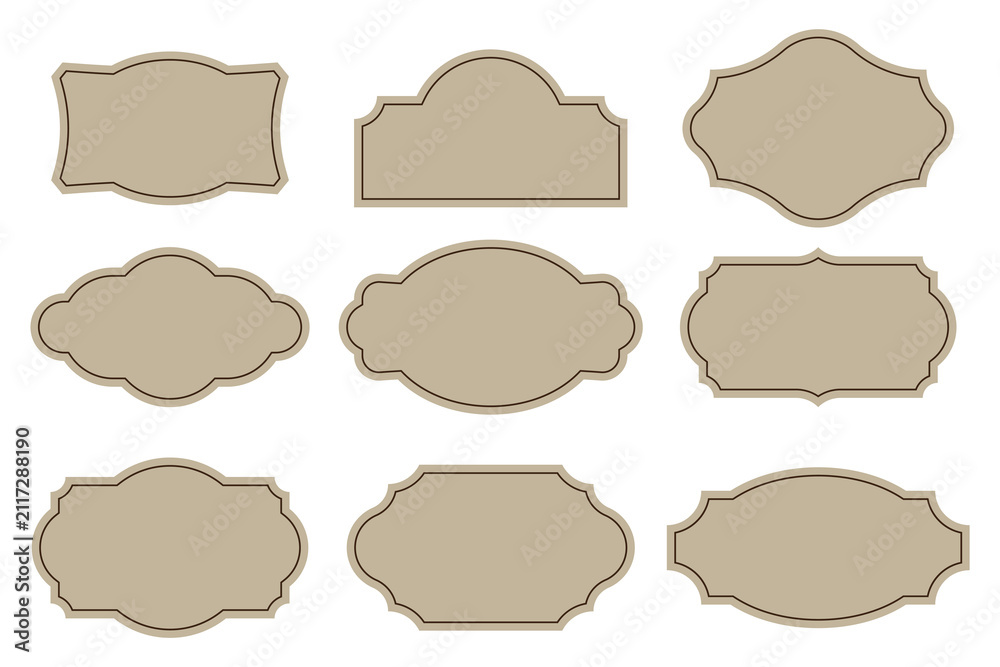 Obraz premium Vintage tag texture and frame label victorian style.
