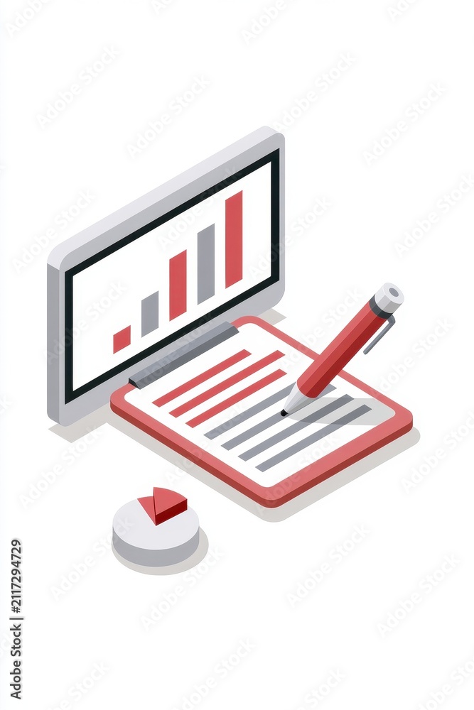 Obraz premium provision guides powered with commodity while clipboard monthly automated and typing strengthen analytics digital
