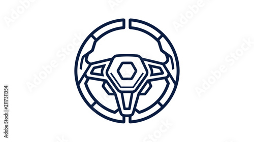 Принти на полотні Modern Car Steering Wheel Icon