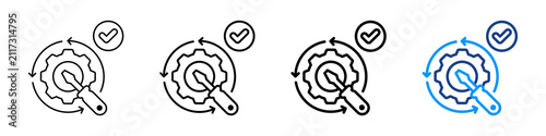 Obraz na płótnie Corrective Action Icon Different Style Outline Collection Set.
