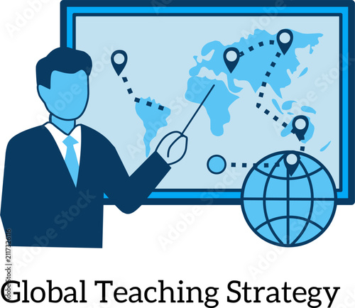 Business Training Presentation and Corporate Learning Vector Illustration