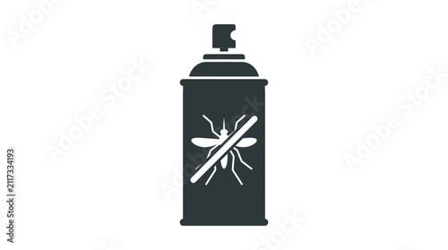 Foto Mosquito repellent spray icon, pest control and insect protection symbol