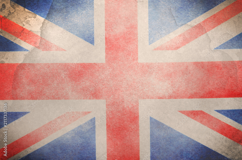 Fototapeta premium Grunge flag of England background