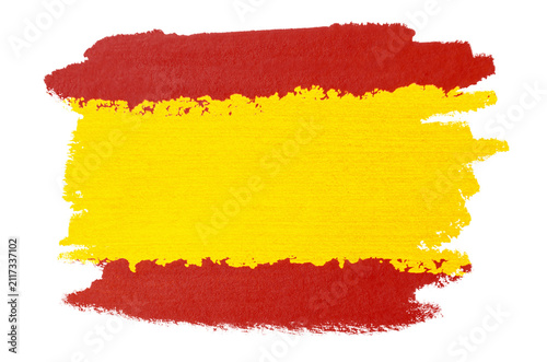 Spain flag waving in the wind