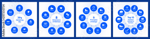 Hub and Spoke Diagram Infographic Template Set