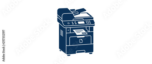фотографія Modern Multifunction Office Machine Silhouette