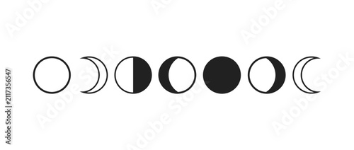 Obraz na płótnie Celestial Body Phases Graphic Design