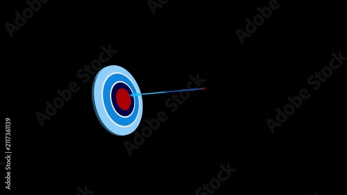 Precision Arrow Striking Bullseye Target - Achieving Goals with Perfect Accuracy and Strategic Focus