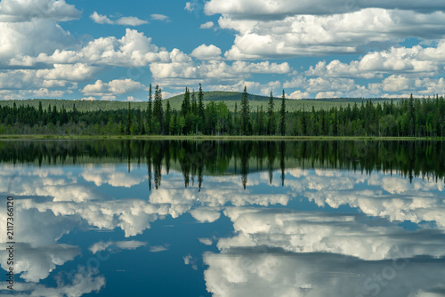 фотографія Panoramic view of the magnificent view of the northern shore of the lake in nort