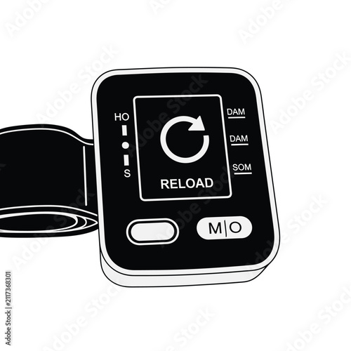 Quadro su tela Black Reload Device with Screen.